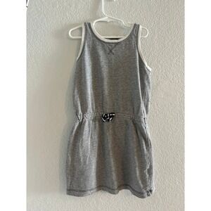 Hanna Andersson Athletic Zip Back Tank Top Dress Heather Grey Size 6-7